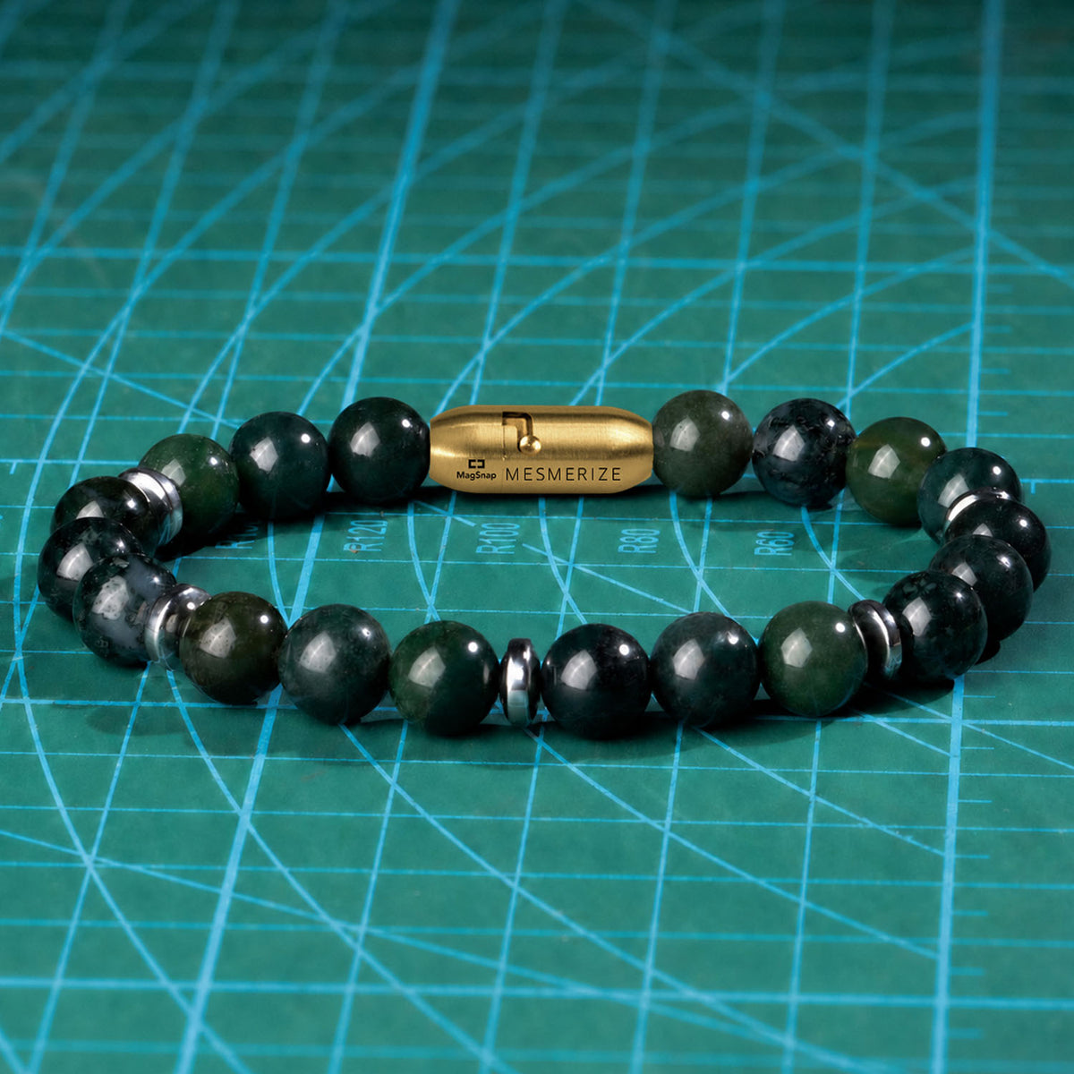 Soulful Moss Agate Natural Stone Bracelet with MagSnap 2