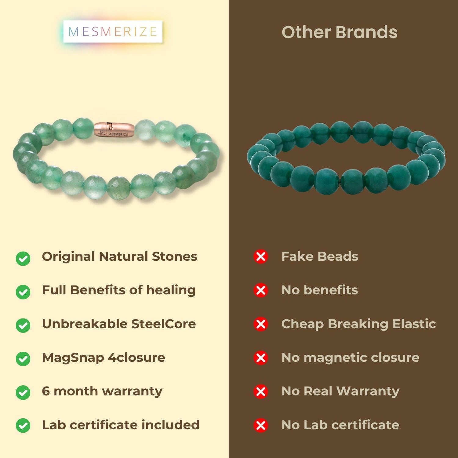 Healing Touch Aventurine Natural Stone Bracelet with MagSnap 2