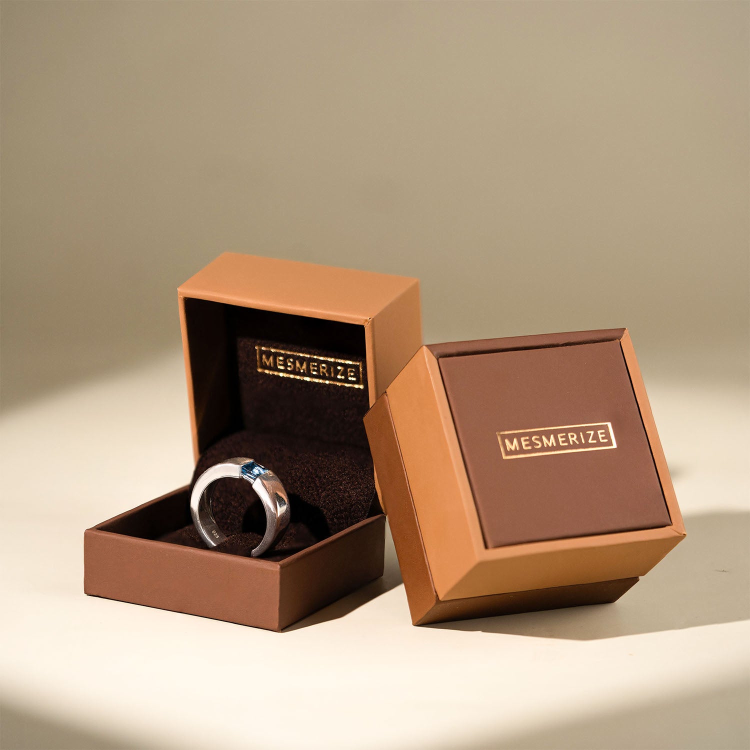 925 Sterling Silver Ring With Natural Blue Topaz Gem Stone