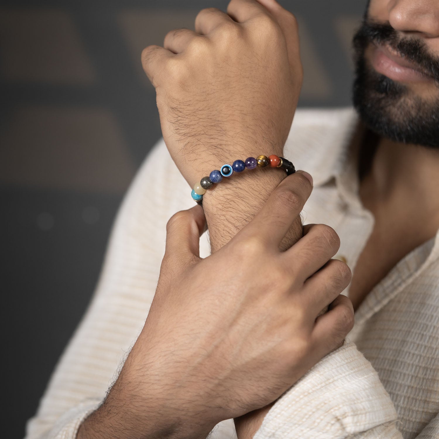 9 Chakra NeoLeather Bracelet With MagSnap2