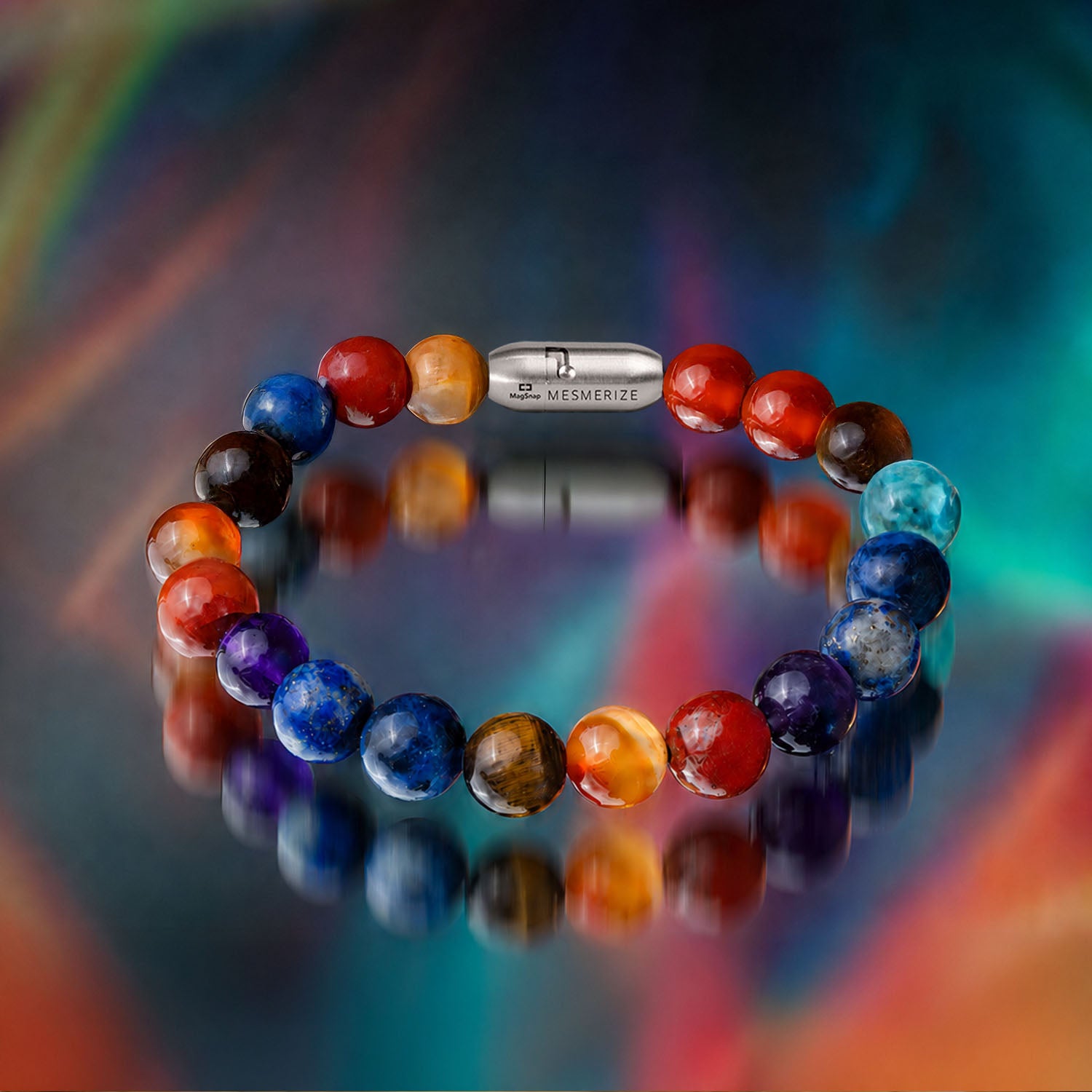 Natural Stone Jewellery Bracelet Men 7 Chakra MagSnap