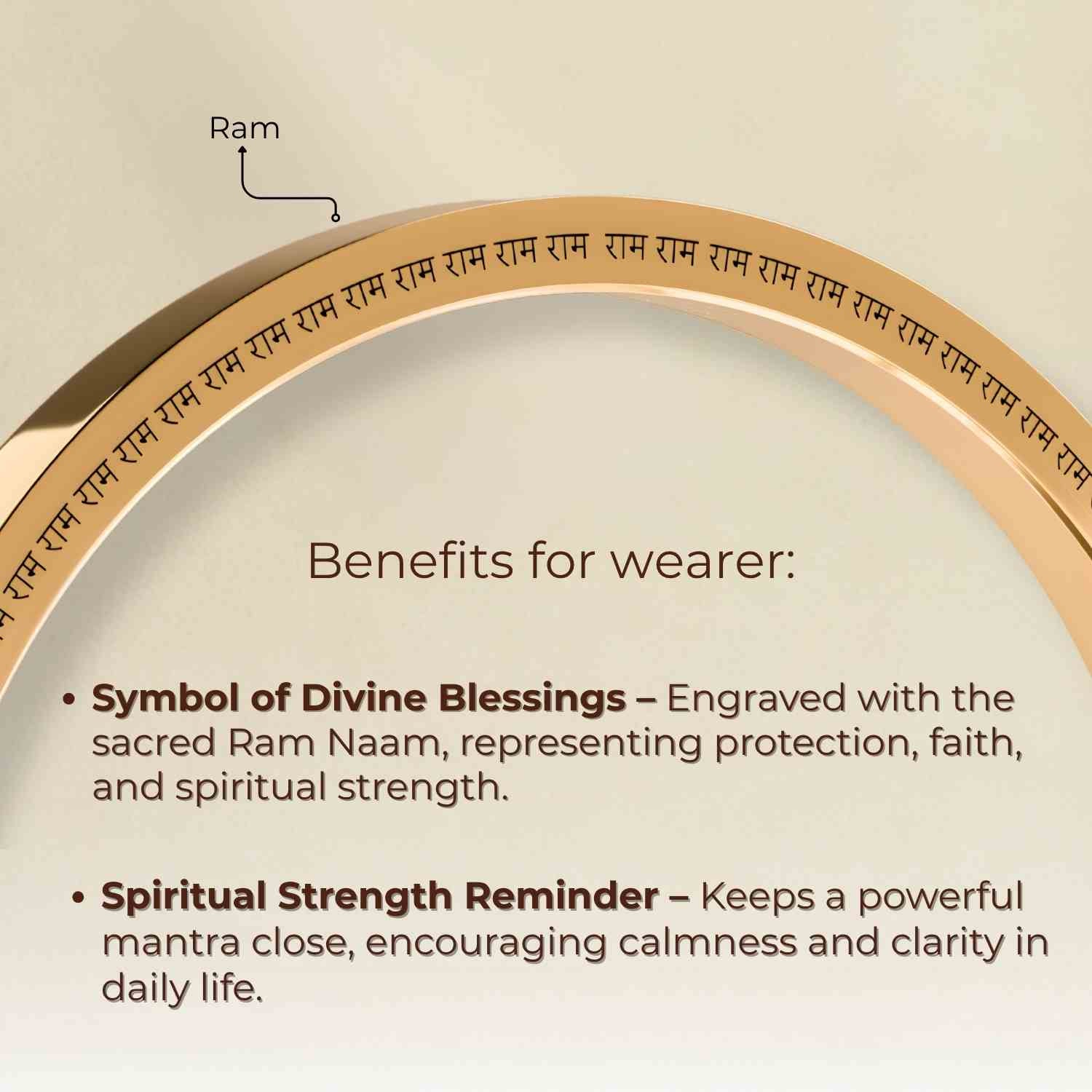 Ram MicroCarved Classic Round Kada Black