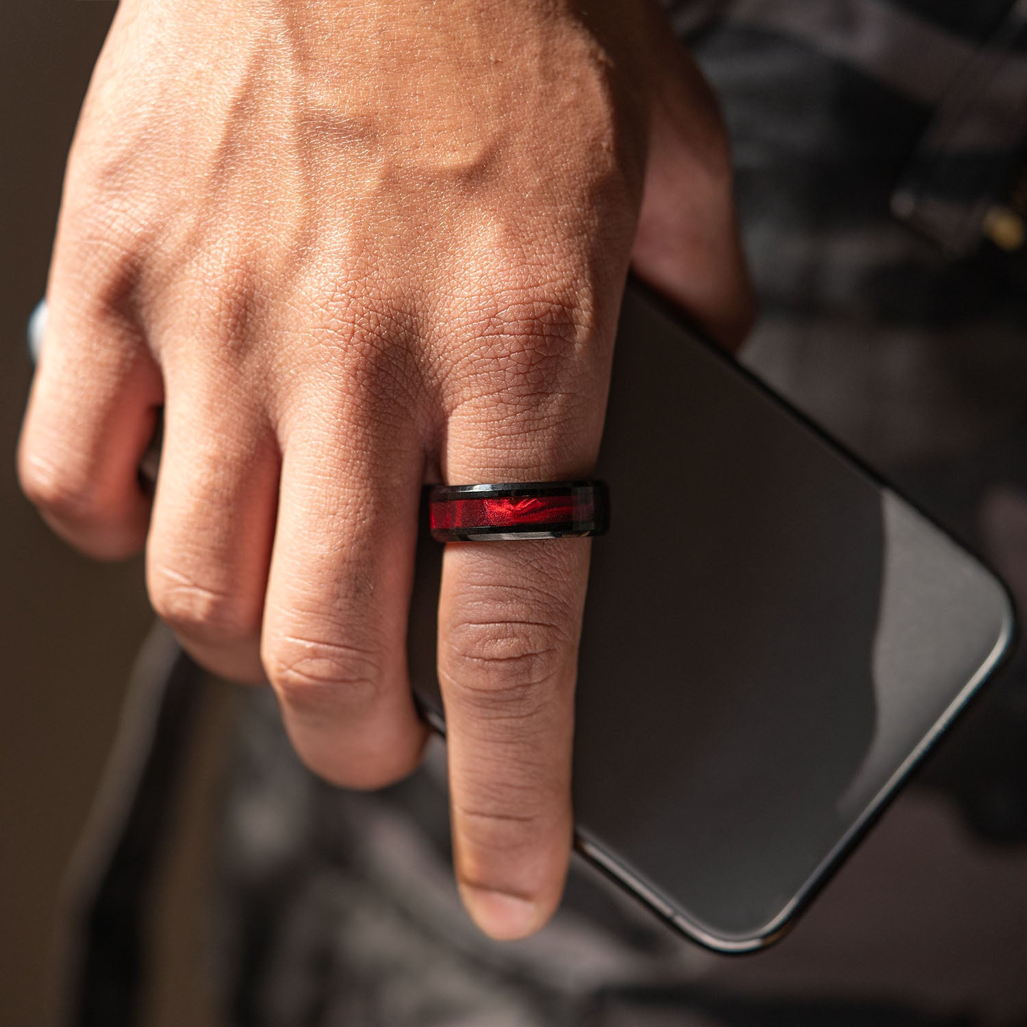 M Premium Jewellery Black Flash Ring