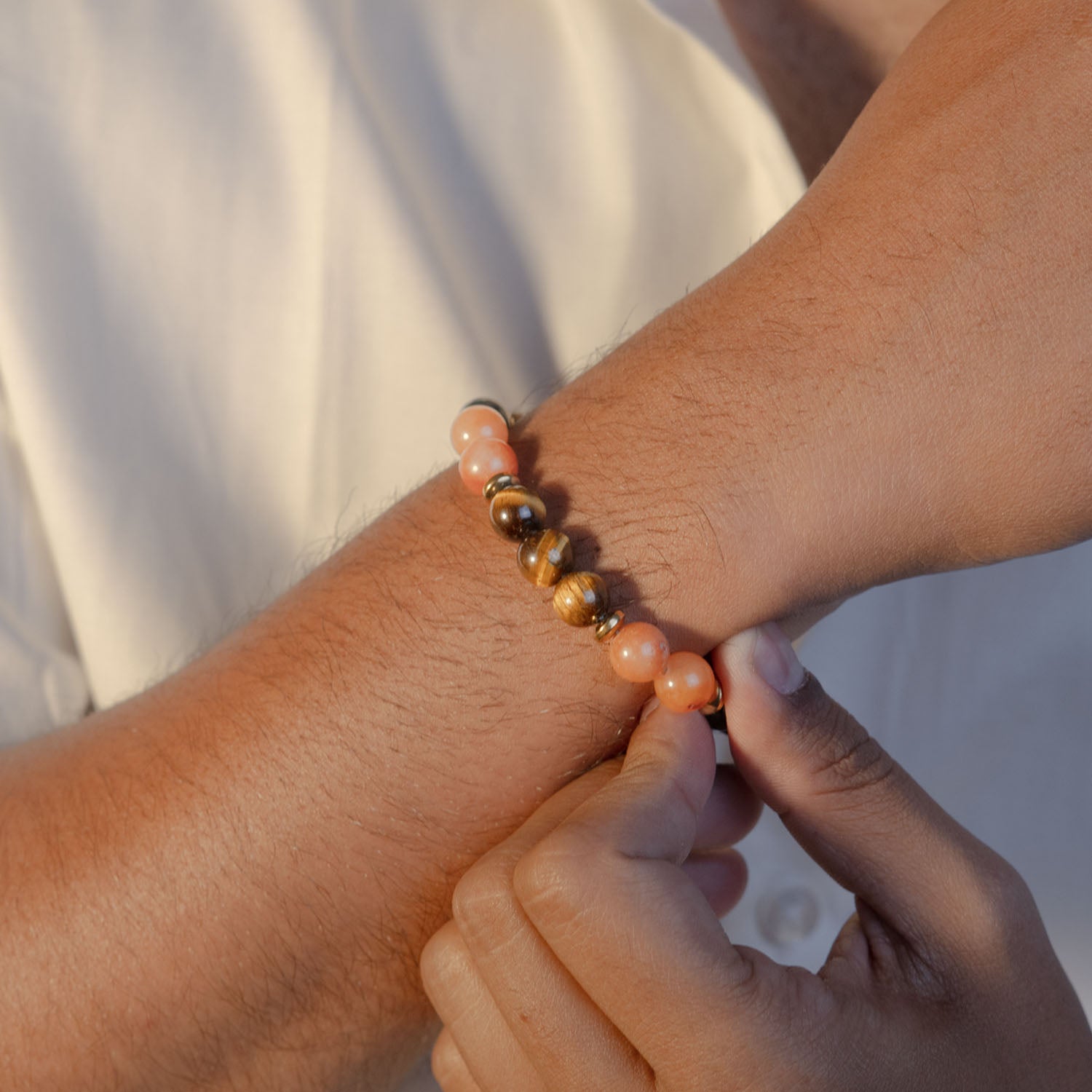 Dhanyog Natural Stone Bracelet Elastic