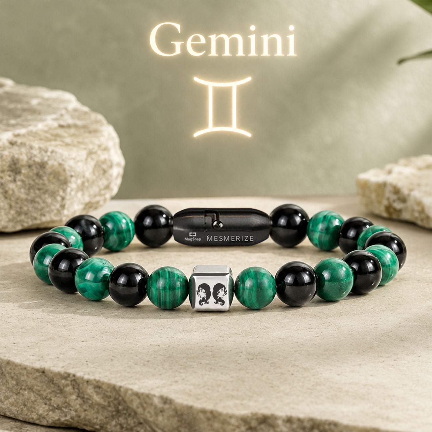 Gemini (Mithun) Zodiac Stone Bracelet with MagSnap 4