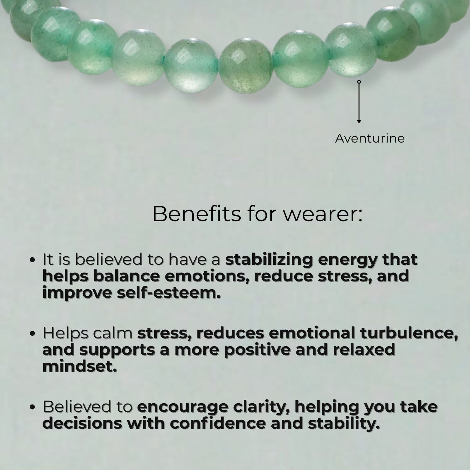 Healing Touch Aventurine Natural Stone Elastic Bracelet