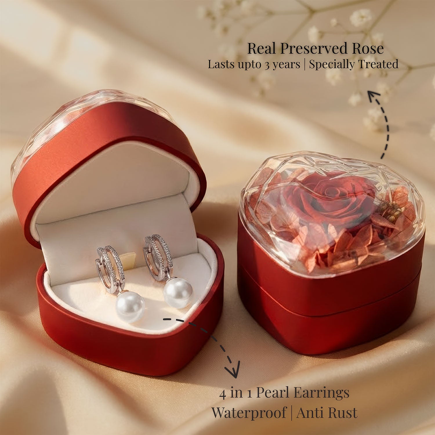 4 in 1 Silver Earring