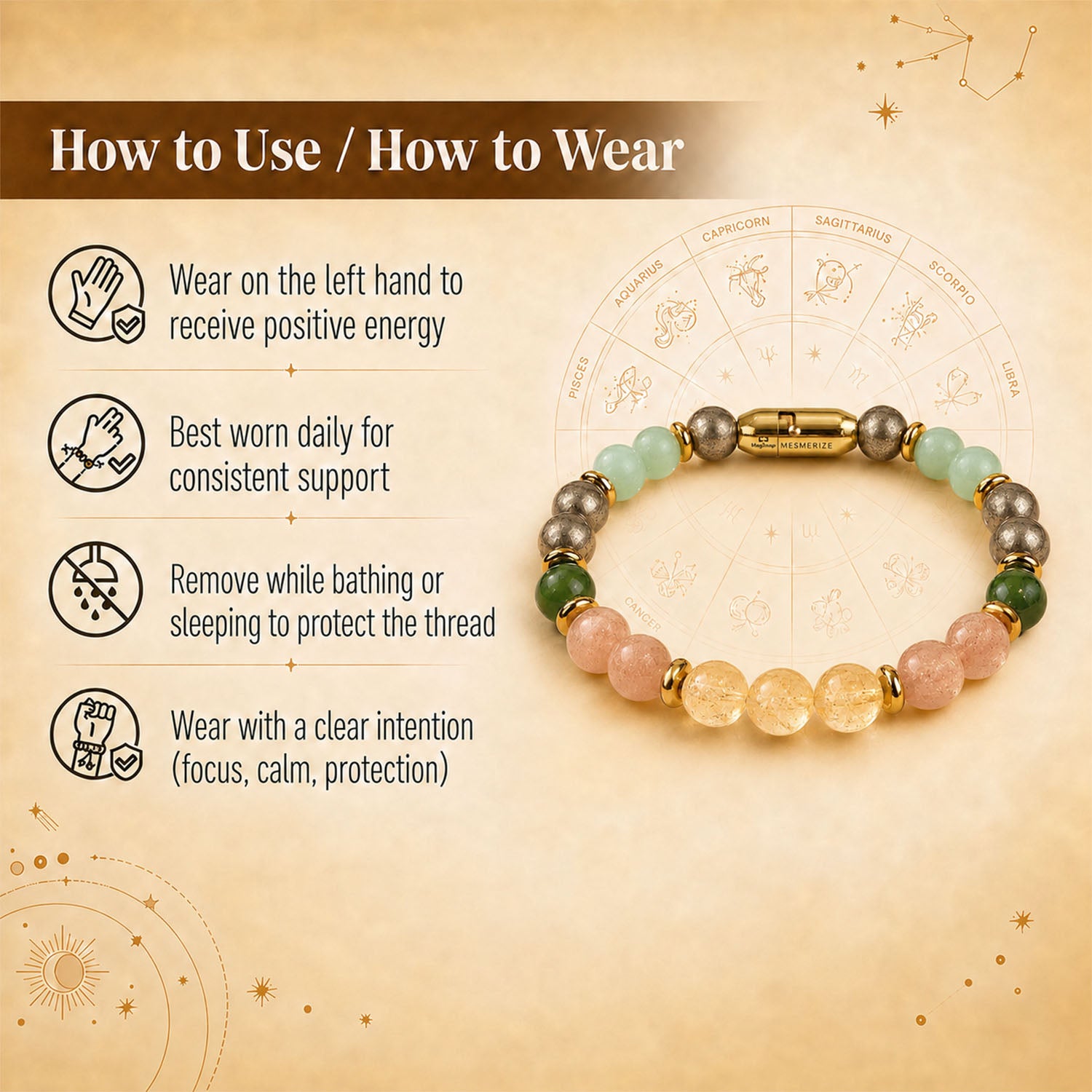 Rajyog Natural Stone Bracelet MagSnap