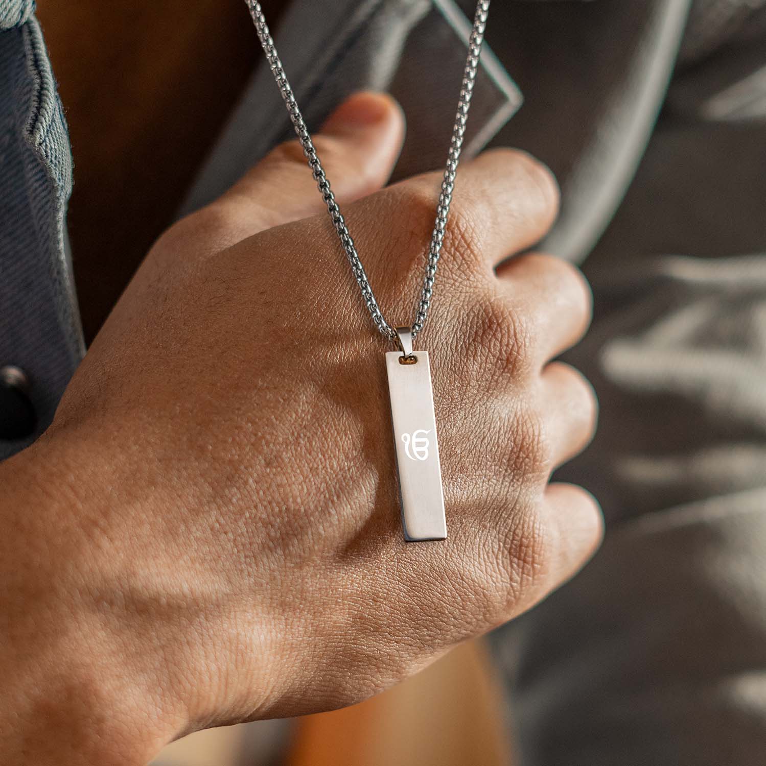 Ik Onkar Spiritual Mini Tag Silver