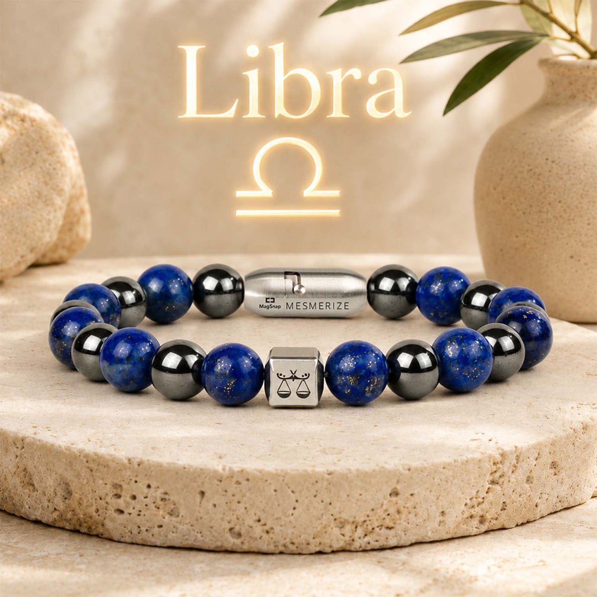 Libra (Tula) Zodiac Stone Bracelet with MagSnap 4
