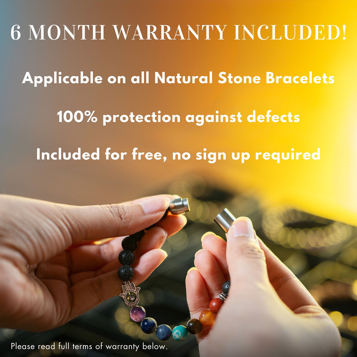 Amethyst Natural Stone Couple Bracelet with Magsnap 2