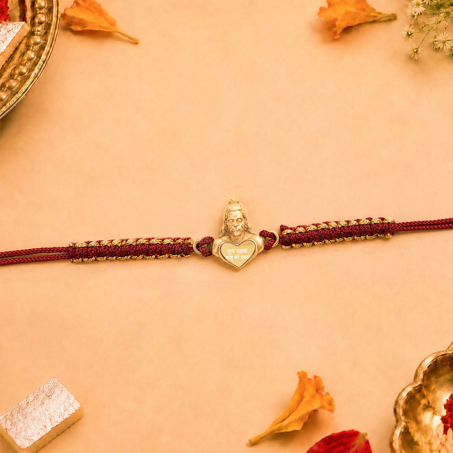 Mahabali Hanuman Pure Silver Plated Rakhi