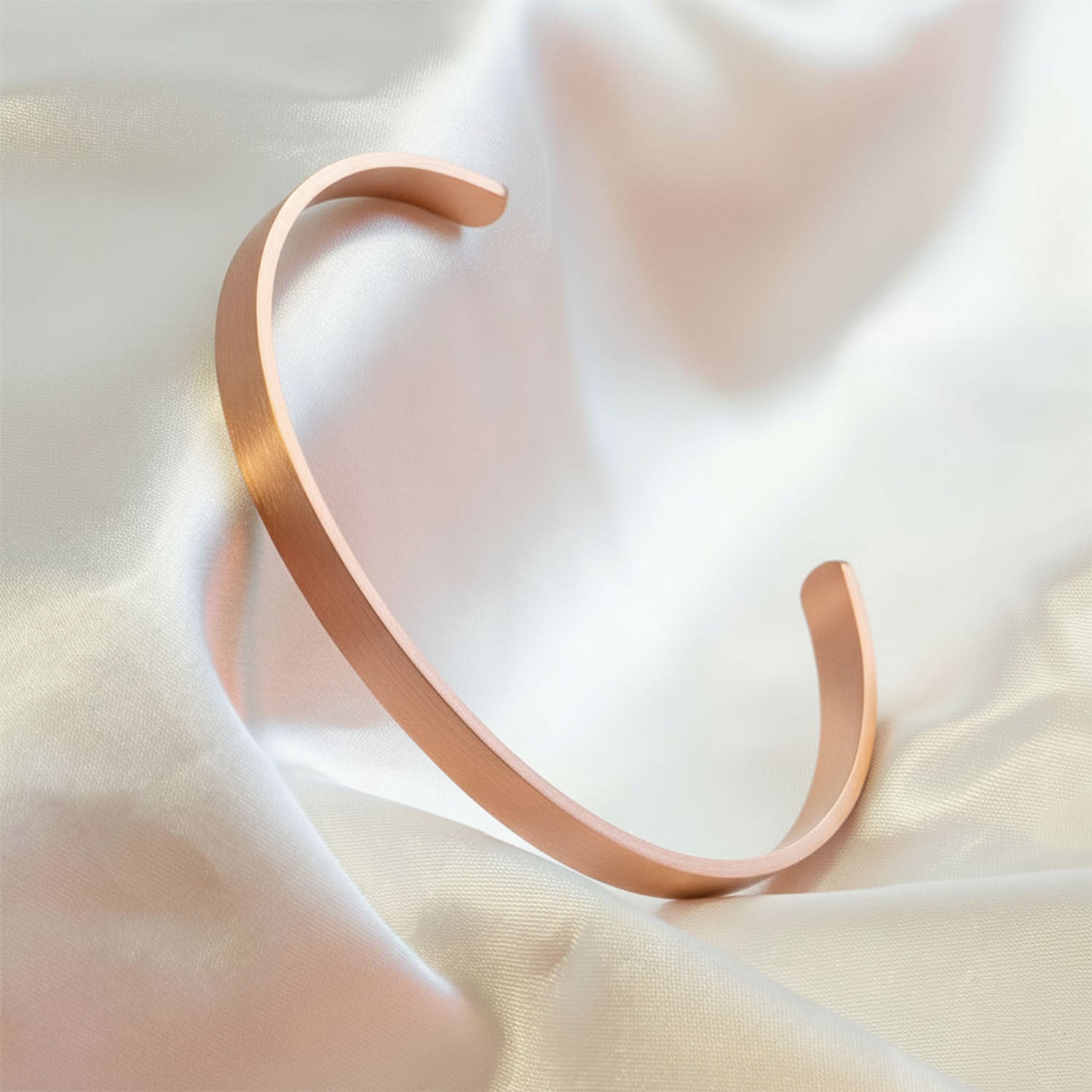 Matte Cuff Adjustable Bracelet Rose Gold