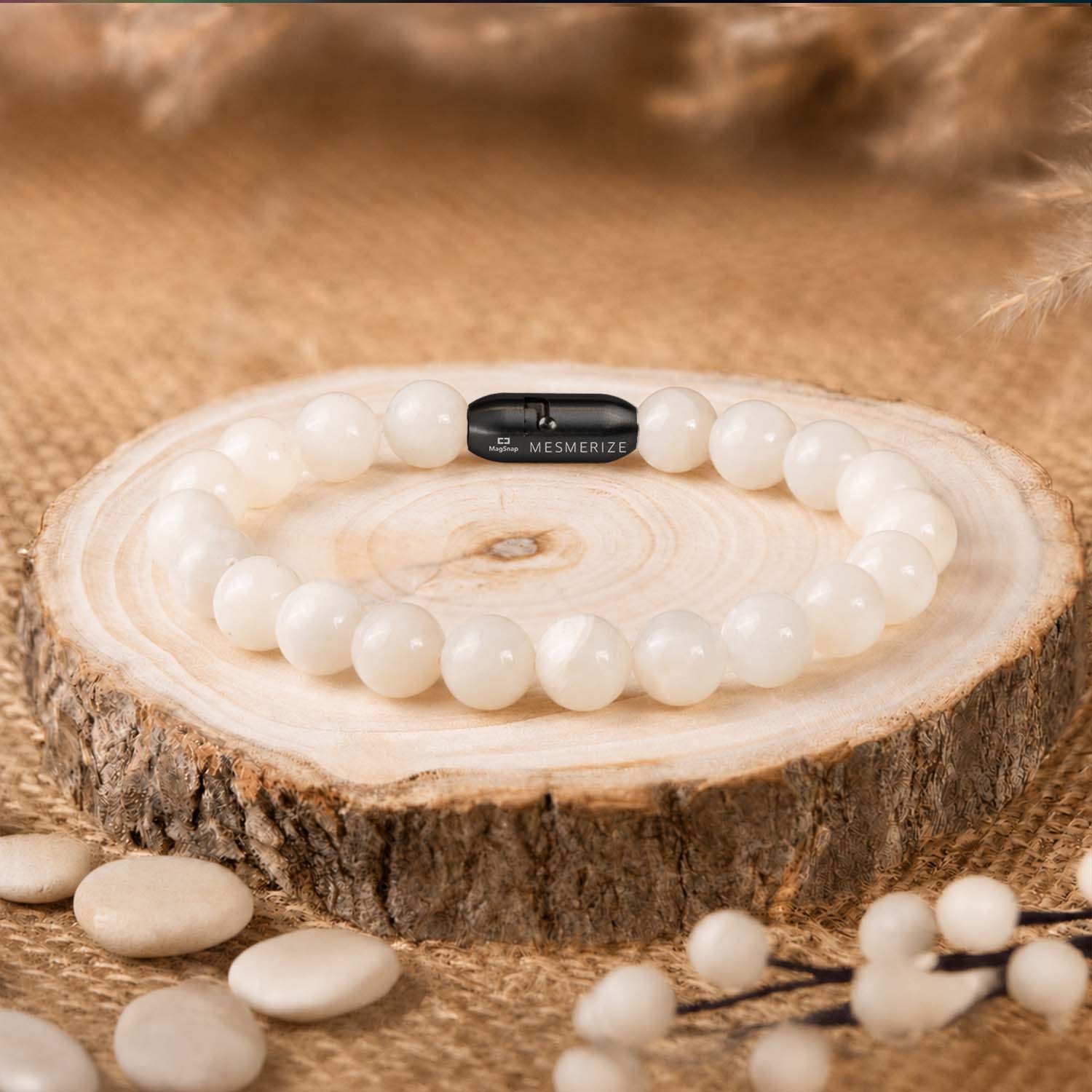 Mystic Aura Moonstone Natural Stone Bracelet With MagSnap2