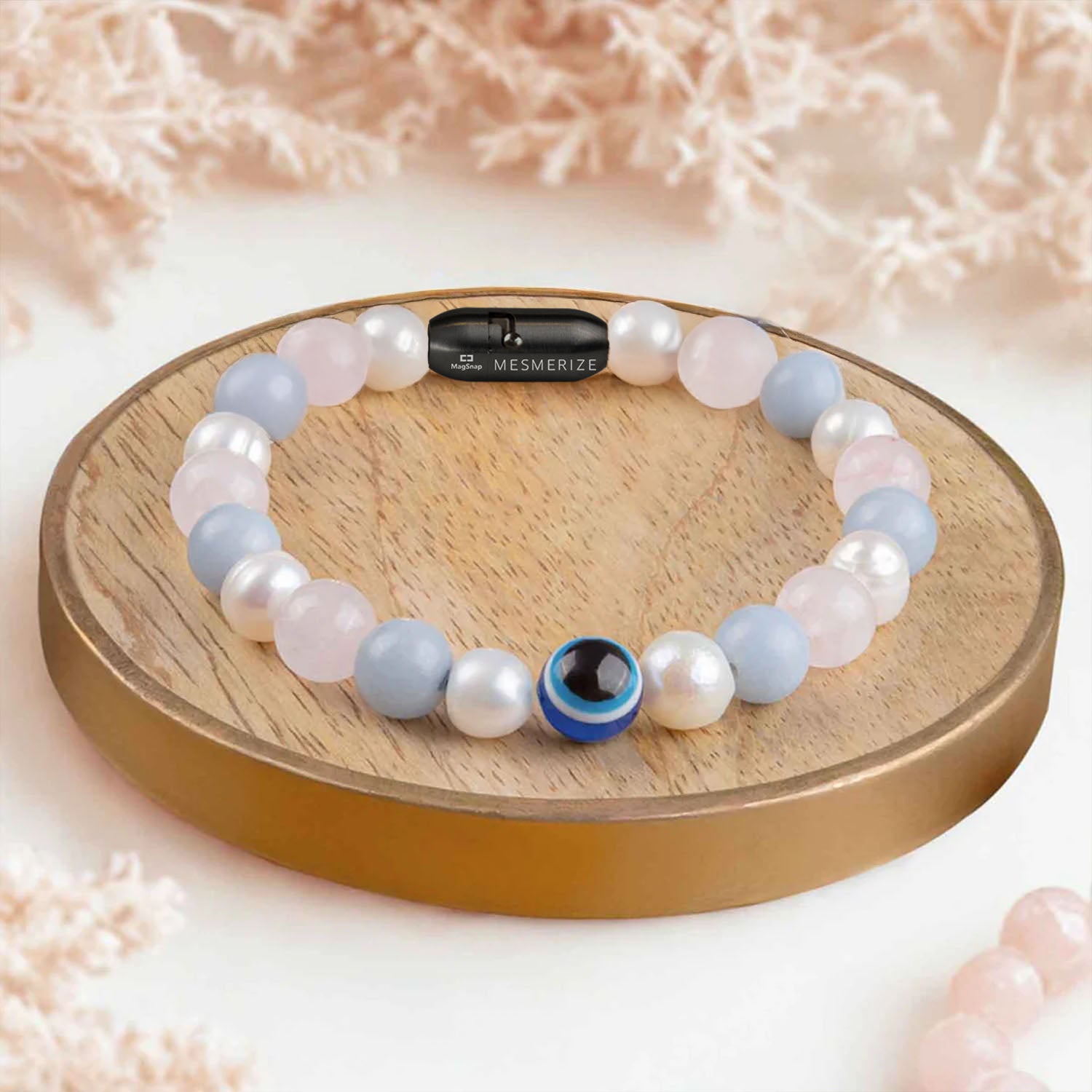 Peaceful Aura Natural Stone Bracelet with MagSnap2