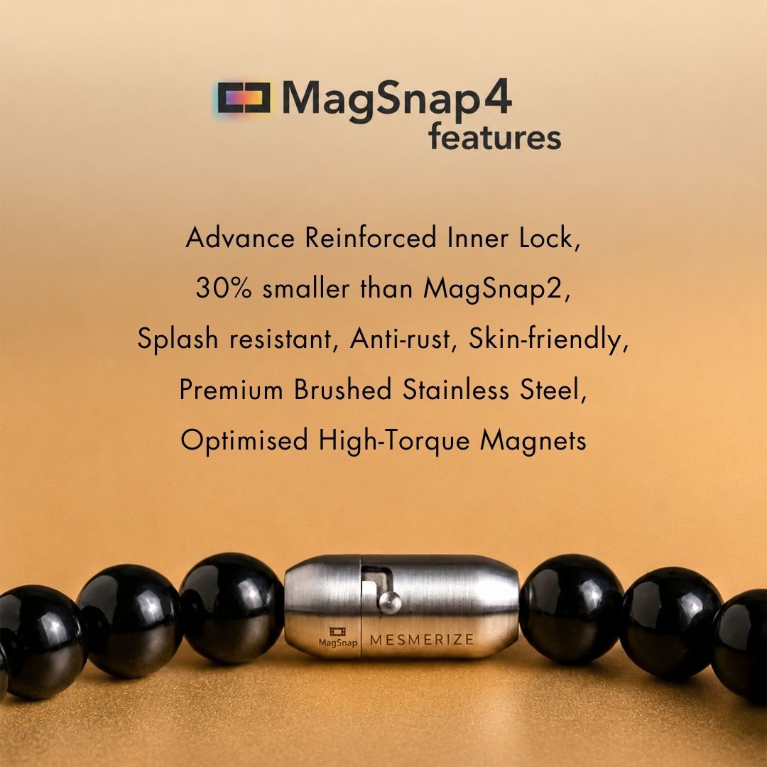 Divine Aura Evil eye Natural Stone Bracelet with Magsnap2