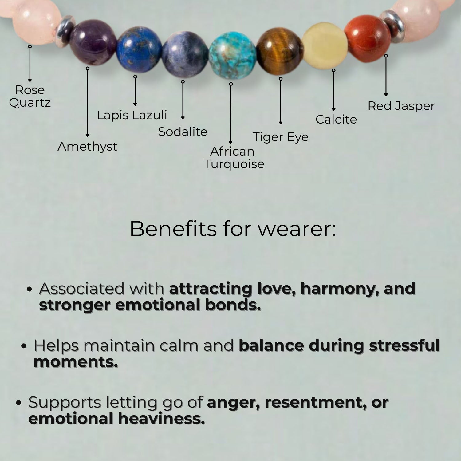 Solace Rose Quartz 7 Chakras Elastic