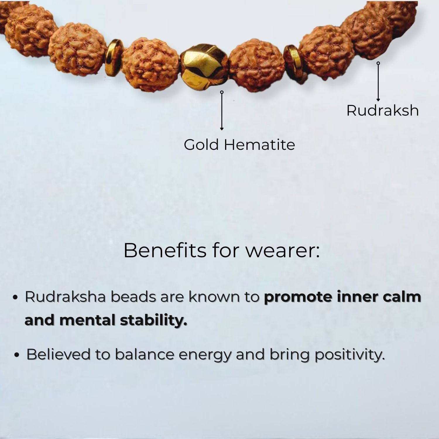 Natural Stone Jewellery Spiritual Rudraksh Natural Stone Bracelet with Magsnap