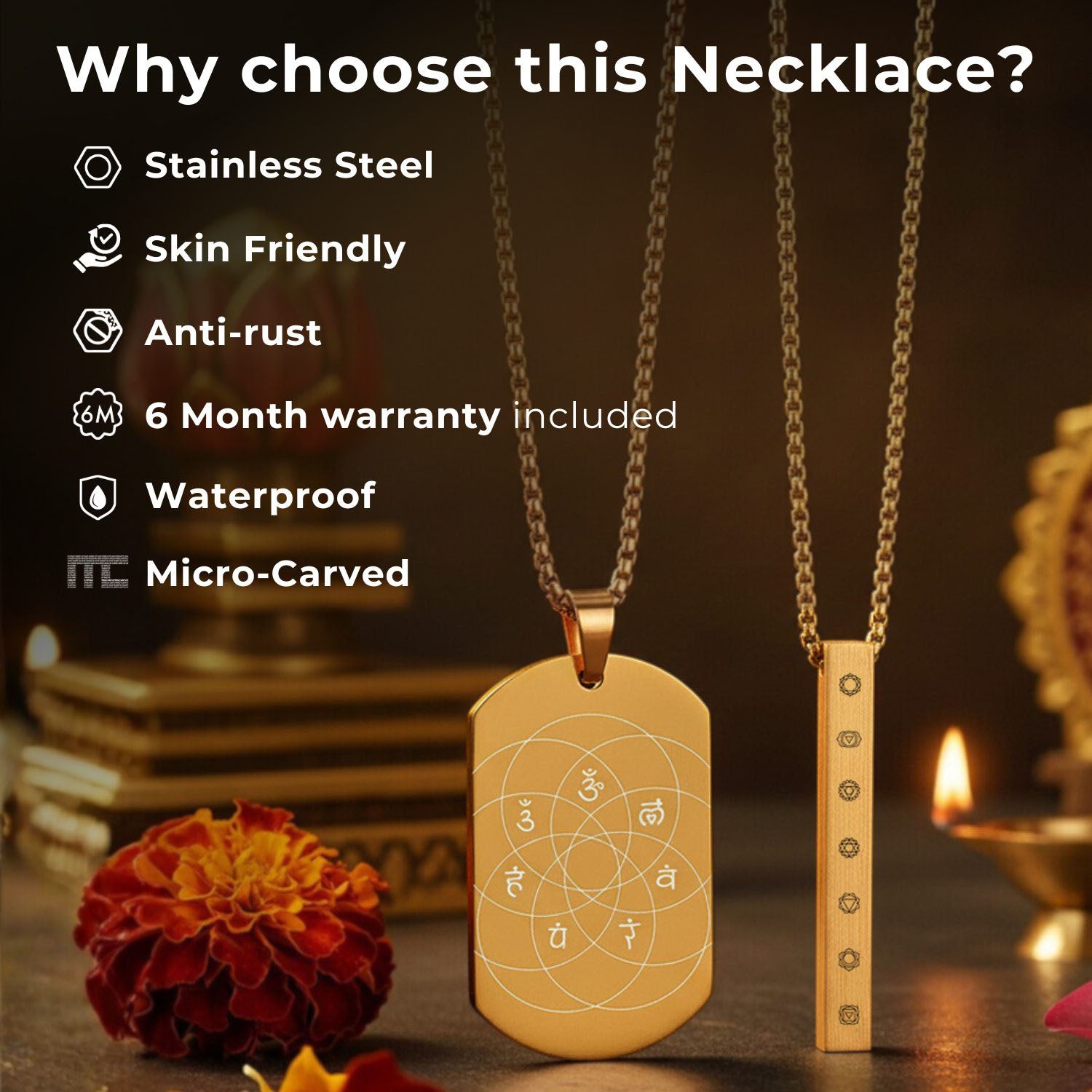 Eternal Shiv Godform Gold Tag Necklace