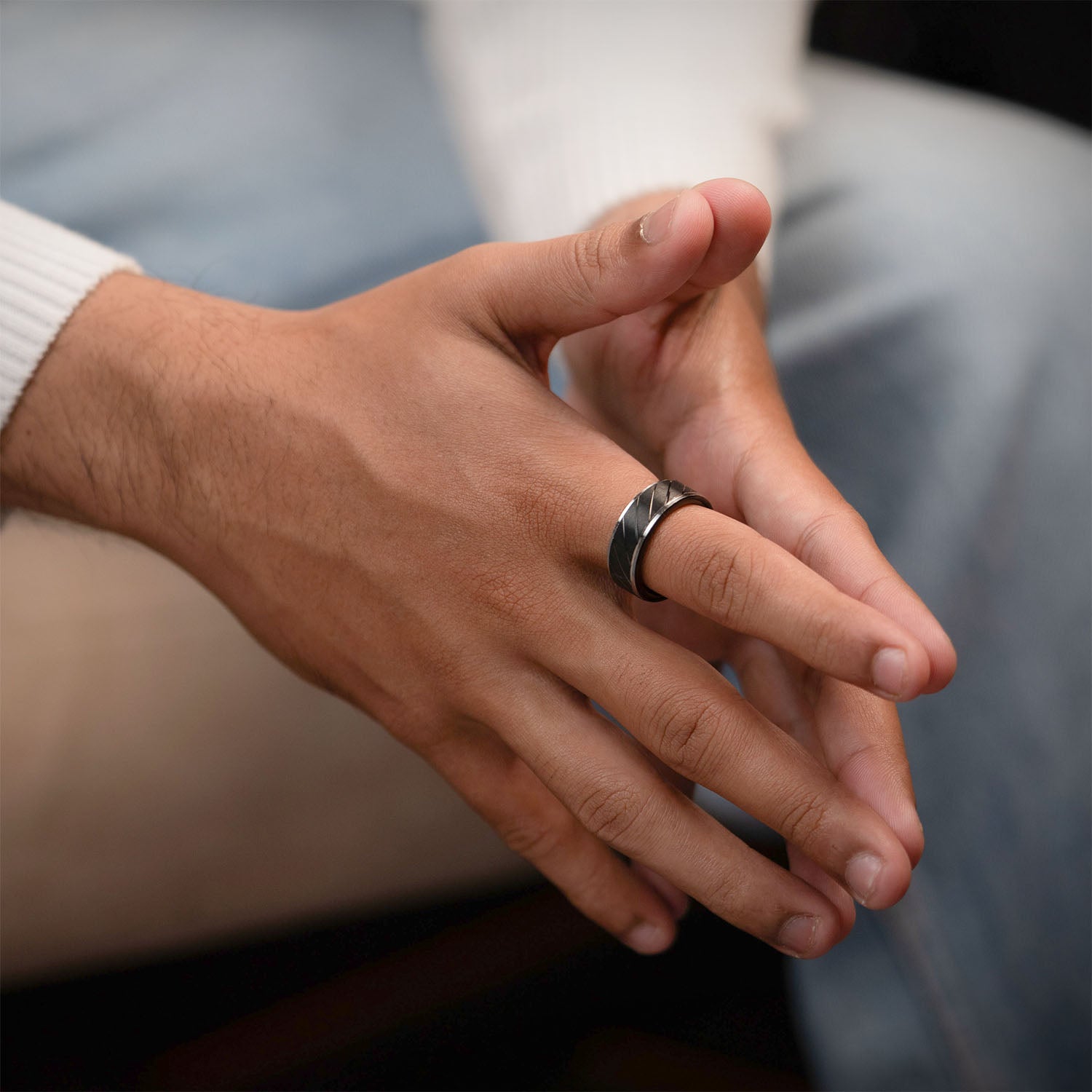 Trion Black Band Ring