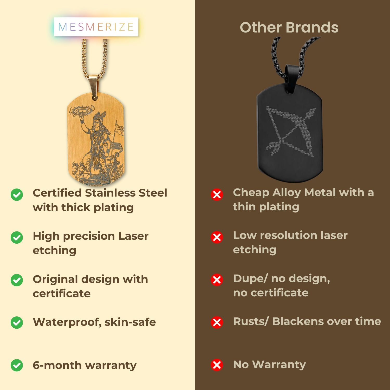 Guiding Krishna Godform Black Tag Necklace