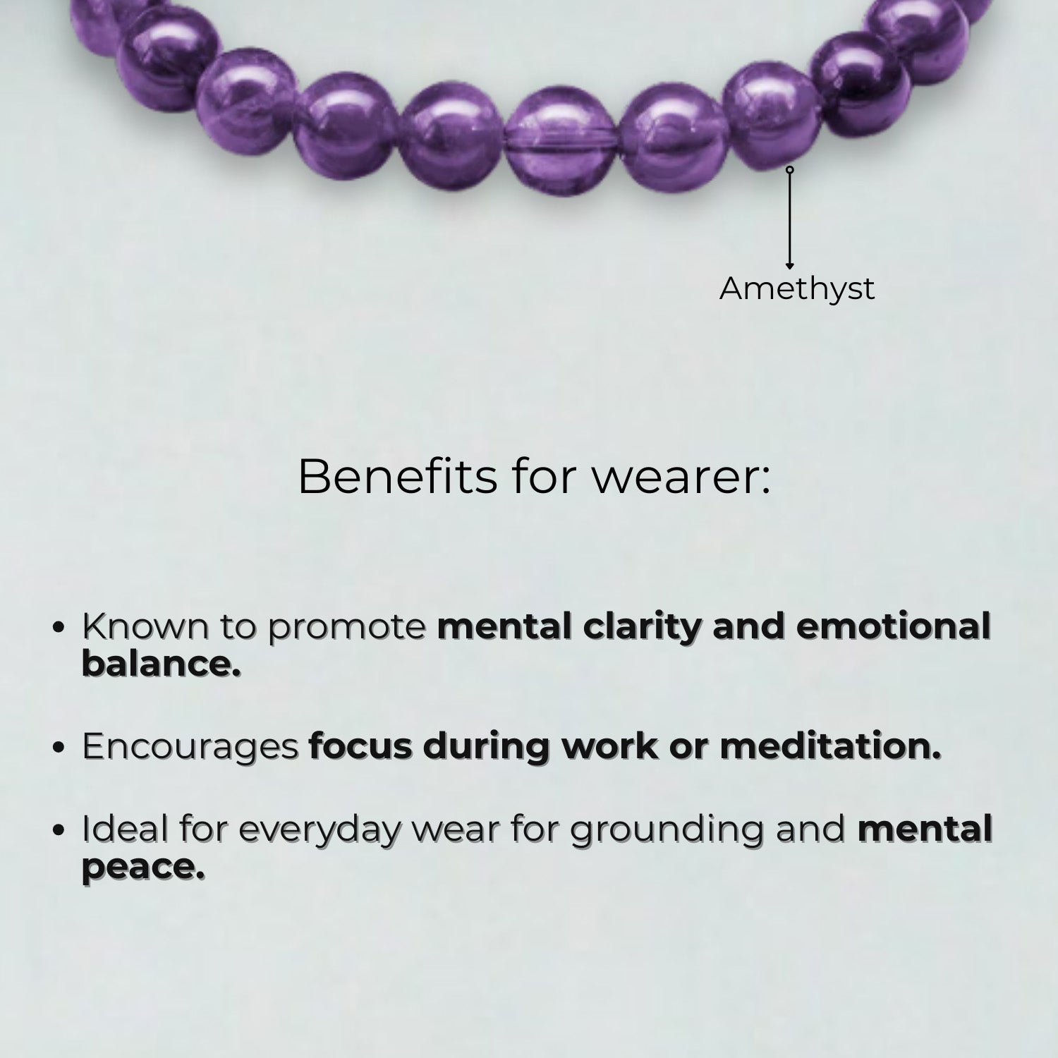 Natural Stone Jewellery Bracelet Amethyst Elastic