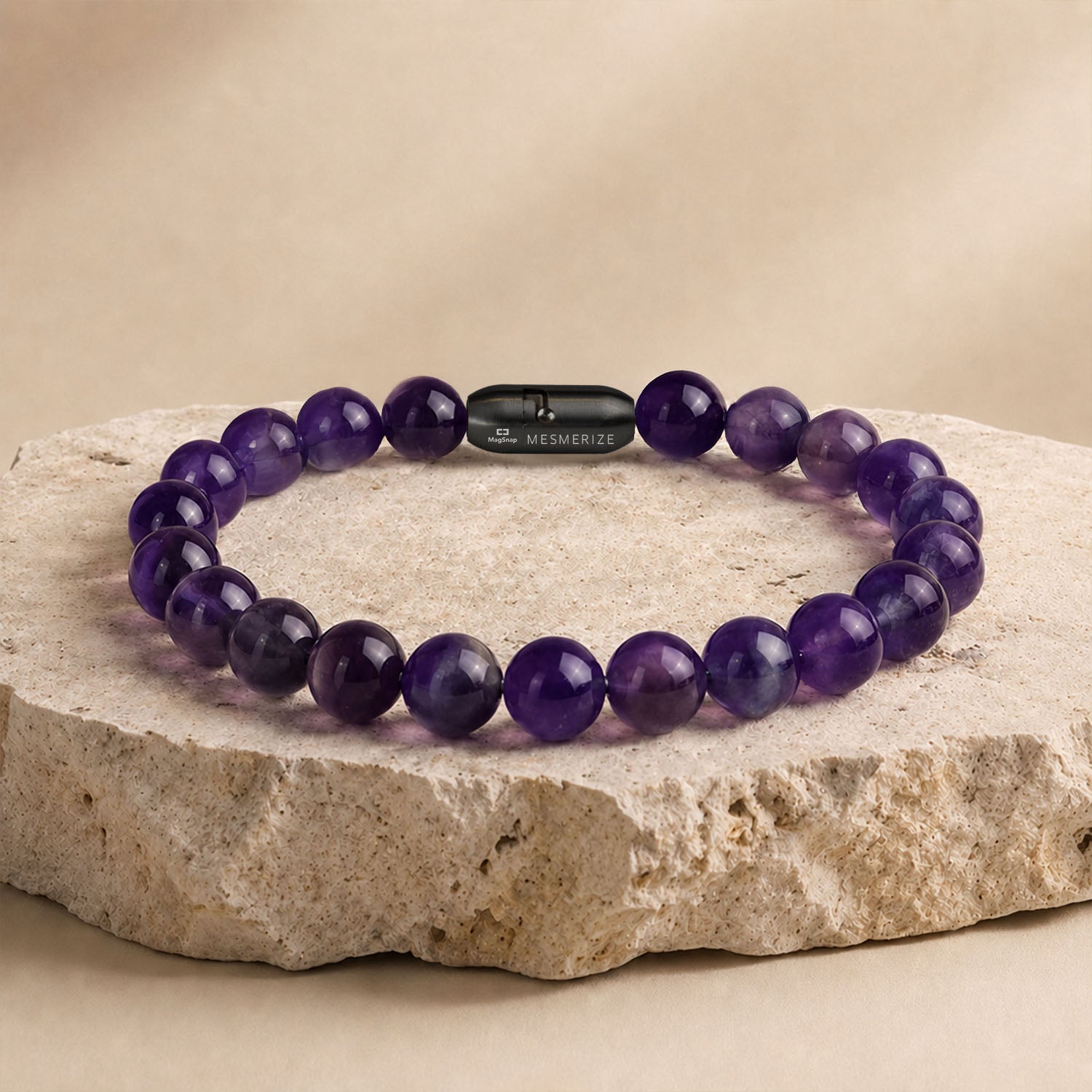 Natural Stone Jewellery Bracelet Amethyst MagSnap
