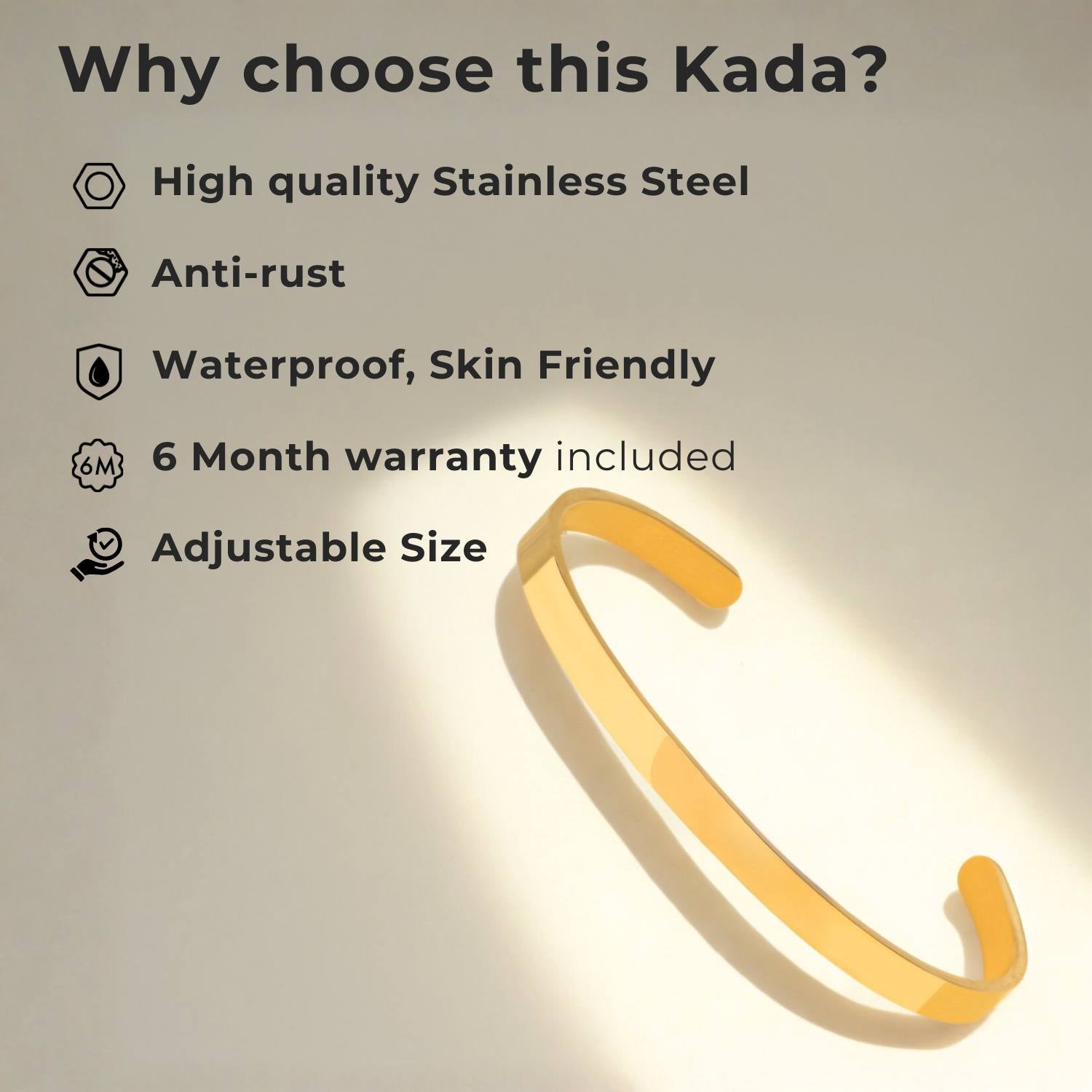 Hanuman Gada Gloss Cuff Adjustable Bracelet Silver