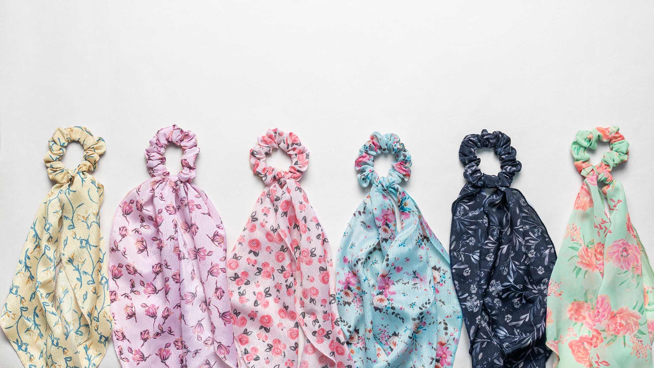 Skinny Scrunchie Scarves - Mesmerize India