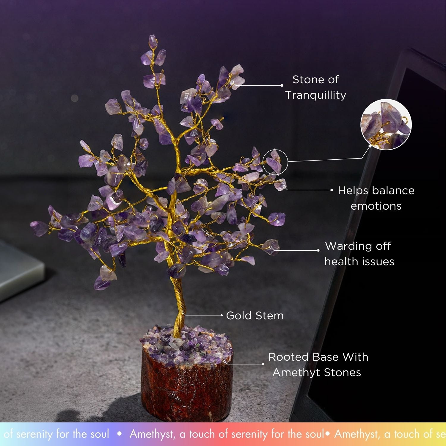 Natural Stone Tree Amethyst Natural Stone Tree