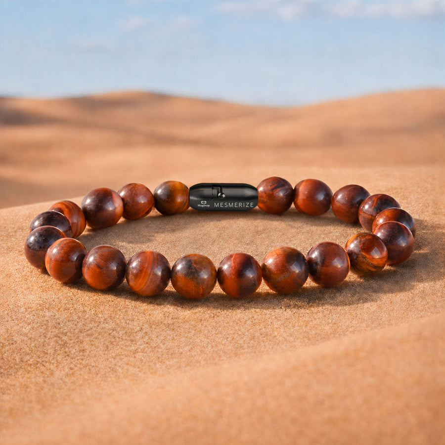 Fearless Red Tiger Eye Natural Stone Bracelet