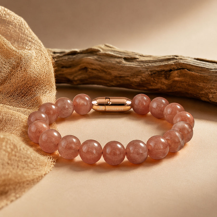 Positivity Sunstone Natural Stone Bracelet with Magsnap