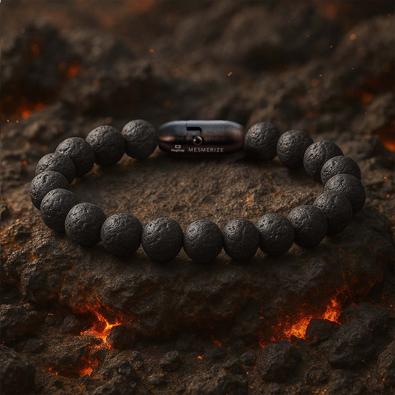 Sacred Saffordite (Chintamani) Natural Stone Bracelet with Magsnap2