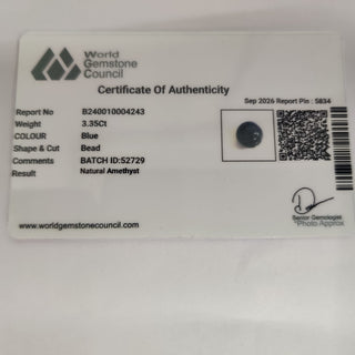Amethyst lab certificate 16
