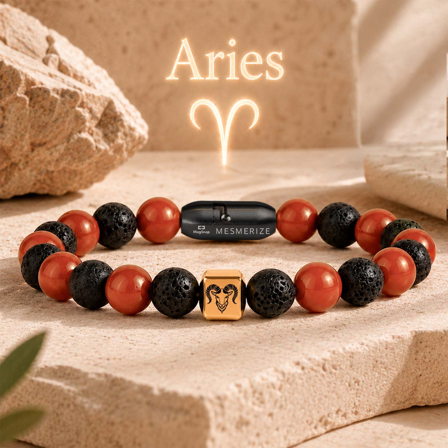 Aries (Mesh)Zodiac Stone Bracelet with MagSnap 4