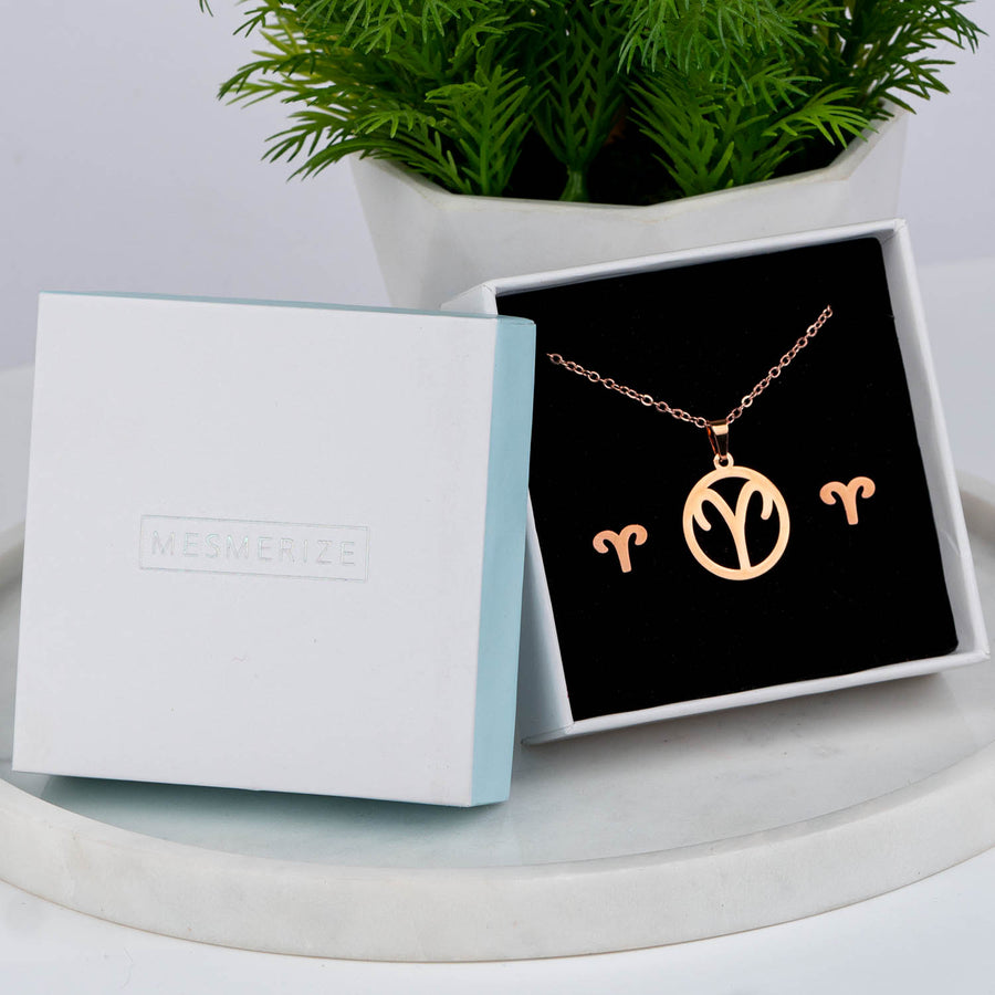 Aries Necklace Earring Set (21 Mar - 20 Apr)