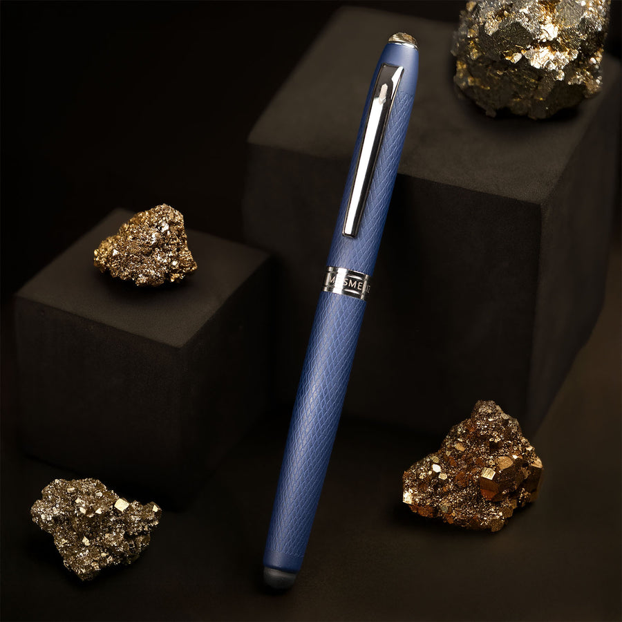 Ultra Matte Blue Pyrite 2 in 1 MagSnap Roller Ball Pen with Stylus