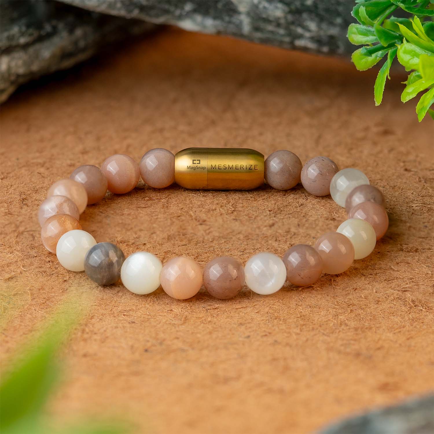 Calming Multi Moon Natural Stone Bracelet