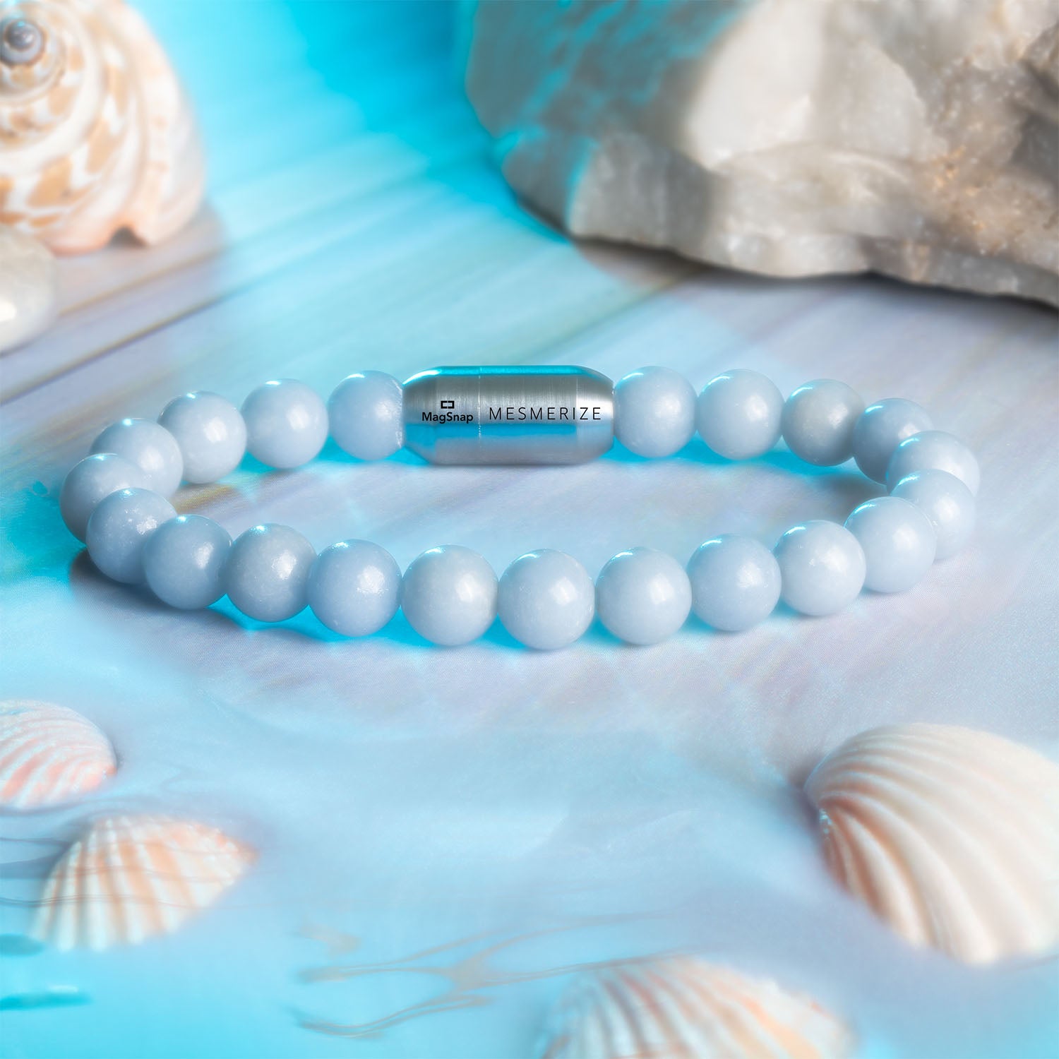 Calming Angelite Natural Stone Bracelet