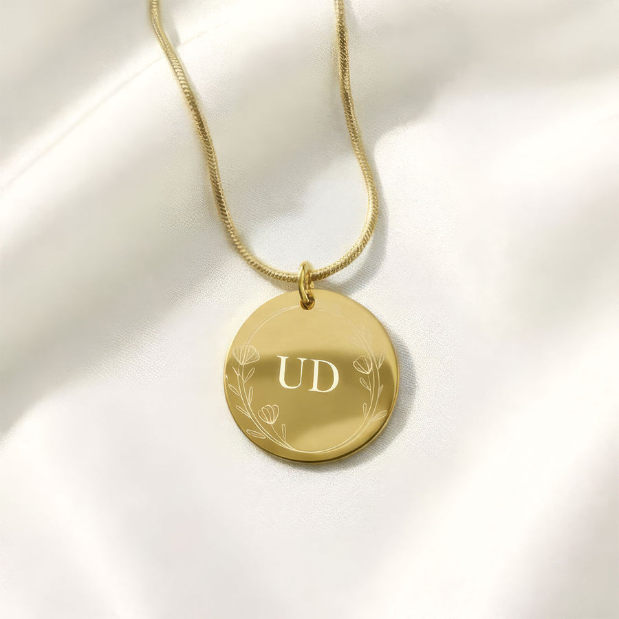 Initials Circle Necklace