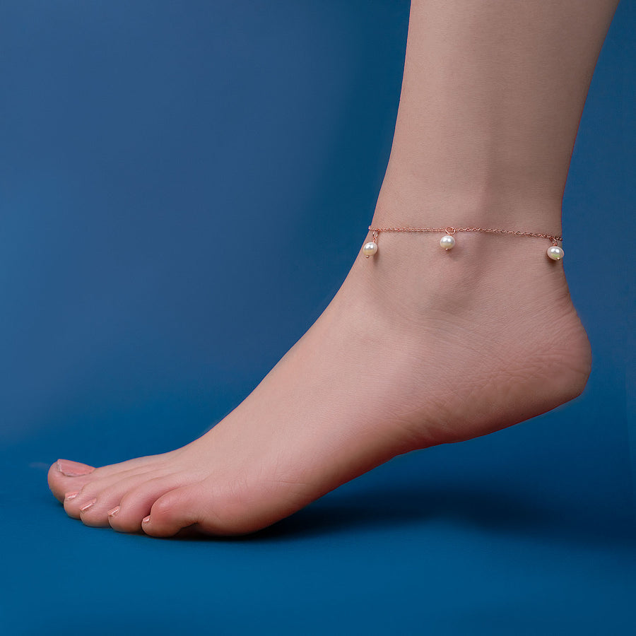 Cynthia Rose Gold Freshwater Pearl Anklet