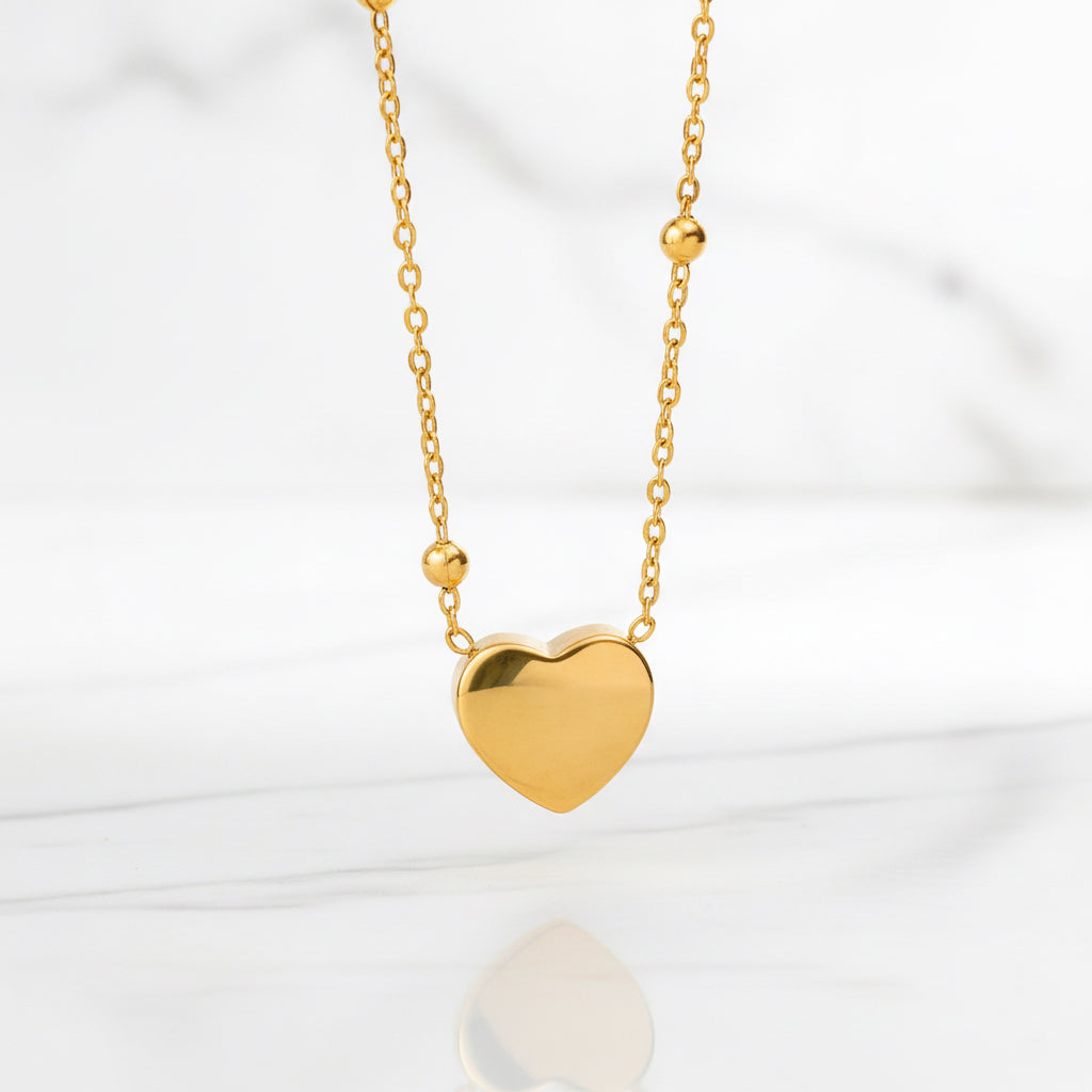 Gold Paris Heart Necklace