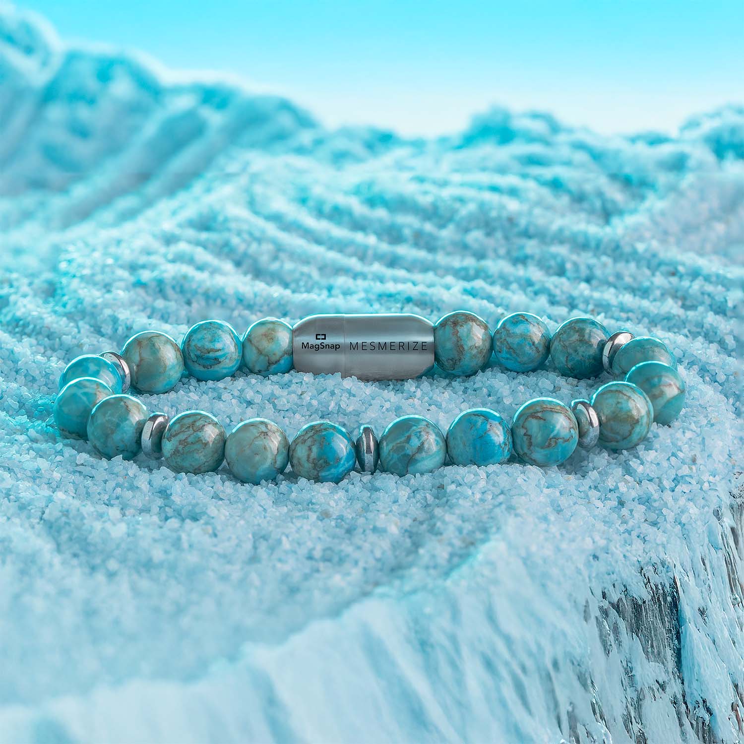 Harmony African Turquoise Natural Stone Bracelet with MagSnap 2