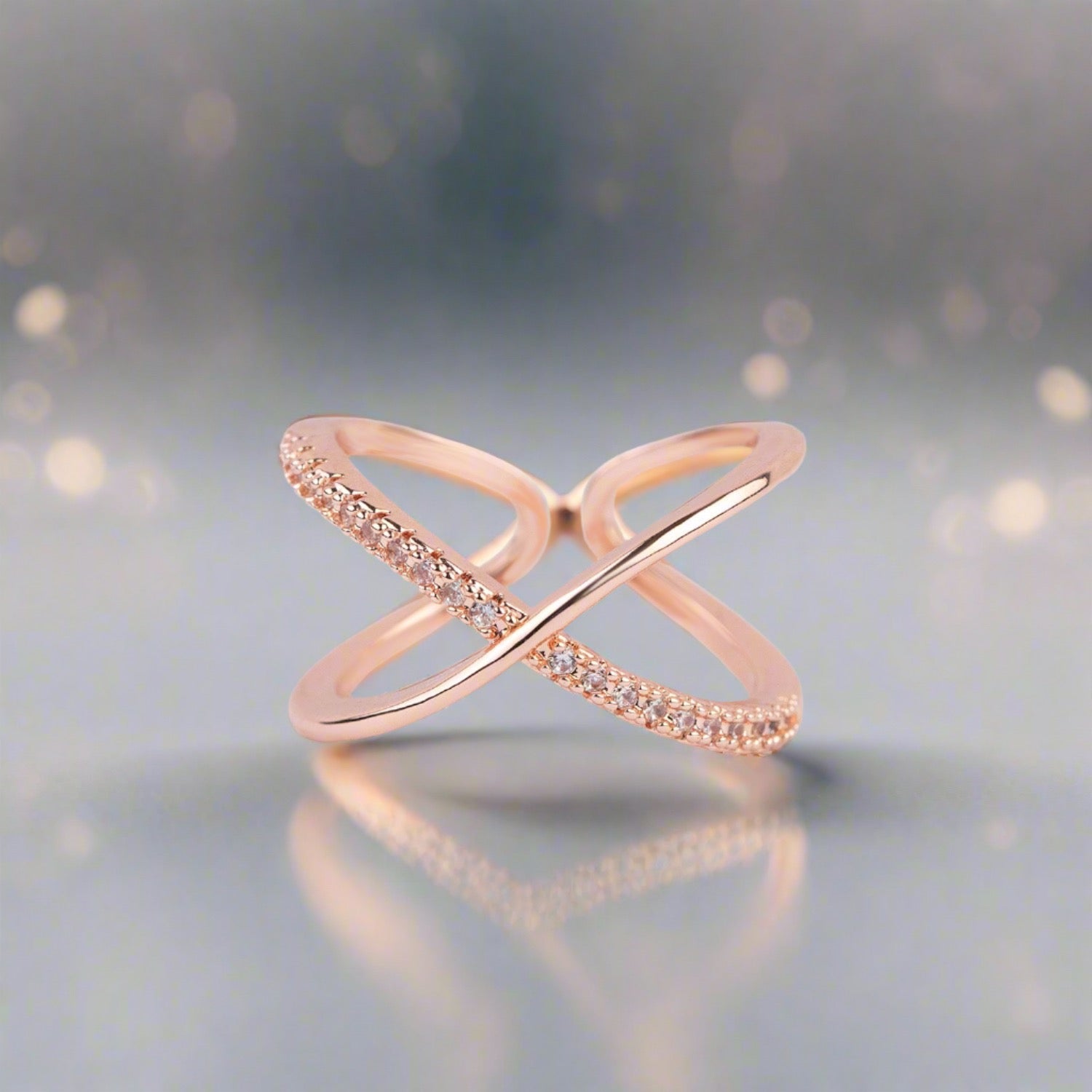 W Premium Jewellery Rings Infinity Diamond Rose Gold