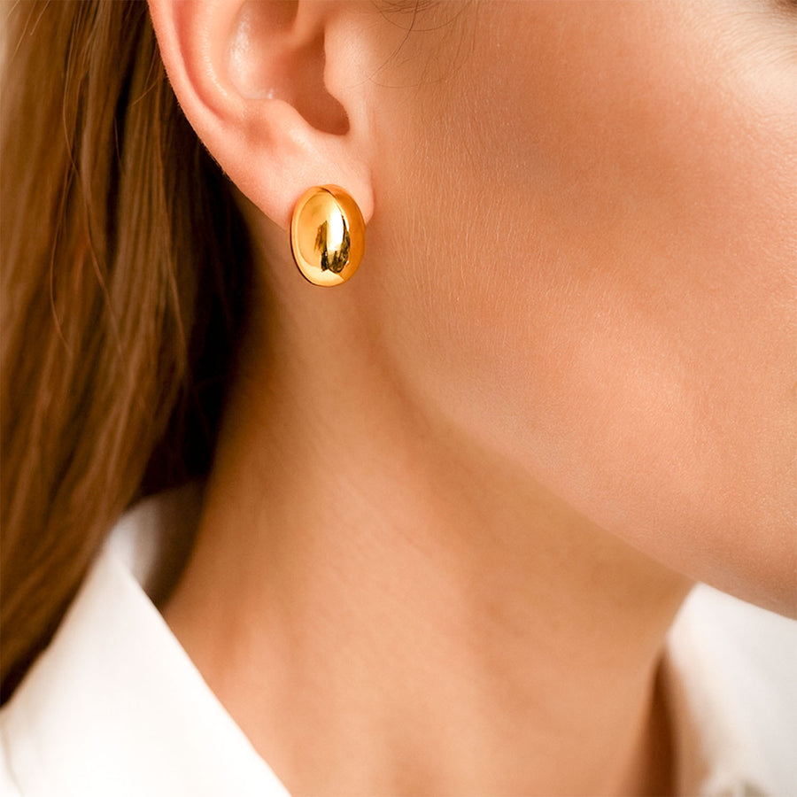 Isla Bud Teardrop 18K Gold Stud Earrings