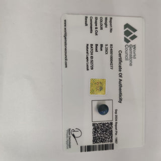 Lapis Lazuli lab certificate 15