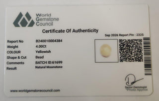 Multi Moon Stone lab certificate 12