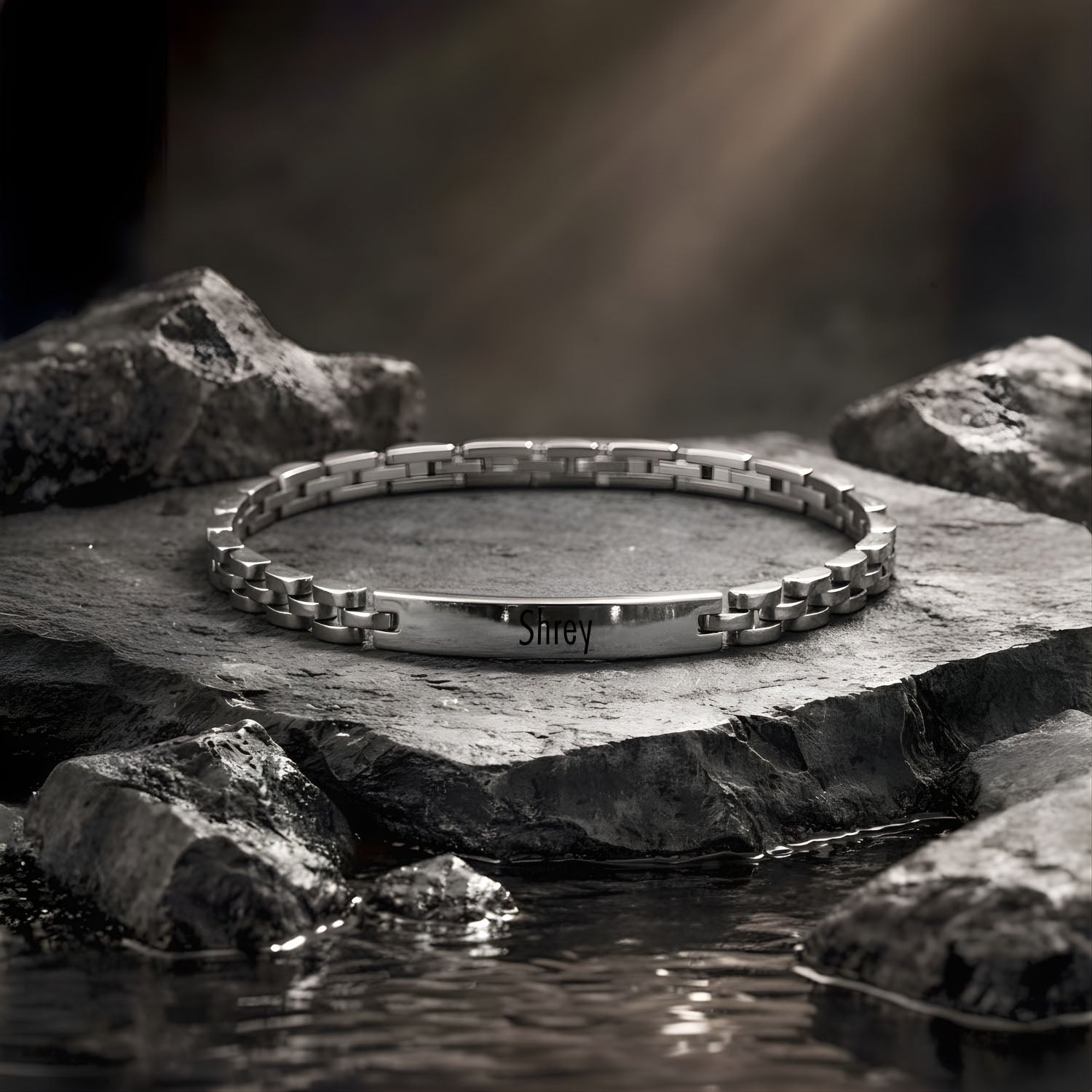 Personalised Classic Adjustable Link Silver Bracelet