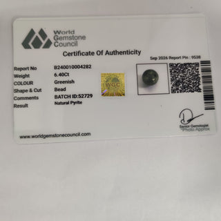 Pyrite lab certificate 16