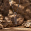 Money Magnet Pyrite Natural Stone Bar Necklace